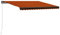 vidaXL Markise Einziehbar Handbetrieben mit LED Wasserabweisend Balkonmarkise Gelenkarmmarkise Sonnenschutz Terrasse Balkon Aluminium 450x300cm Orange Braun