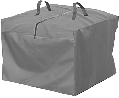 Bolsa de almacenamiento para cojines de muebles de jardín | 80 x 80 x 60 cm | Poliéster tejido Oxford 600D, color: gris