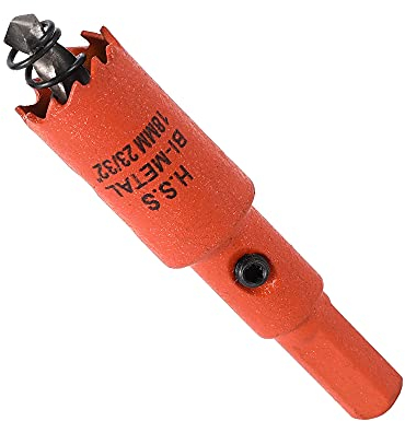 Dribotway Bi-Metall Lochsäge 45/64'' 18mm,M42 HSS Schneller Lochschneider,mit 1 Schaft und 1 Bohrer,Für Trockenbaumaterialien, Holz, Kunststoffe und Metalle, Schnitttiefe