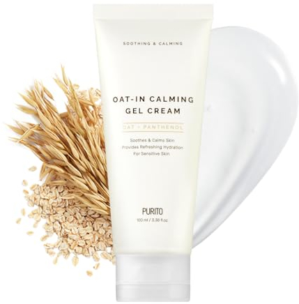 PURITO| Oat-in Calming Gel Cream 100 ml/3,38 fl. oz. vegan, Gesichtscreme, Feuchtigkeitscreme für das Gesicht, natürliche Inhaltsstoffe
