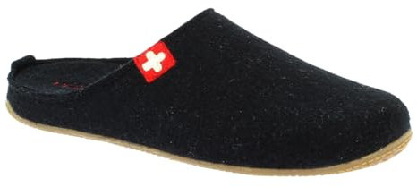 Living Kitzbühel - Filz - Schweizer Kreuz - Pantoffeln (37 EU Schwarz)
