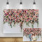 Renaiss 3x2.5m Blumenwand Hochzeit Hintergrund Rosa Lila Blumen Weiße Wand Rose Fotografie Hintergrund Jahrestag Zeremonie Valentinstag Hochzeit Braut Party Dekorationen Studio Requisiten