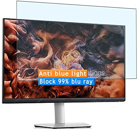 Vaxson 2 Stück Anti Blaulicht Schutzfolie kompatibel mit Dell S2721QS S2721Q S2721DS S2721D 27 Monitor Bluelight folie Displayschutzfolie （ nicht Panzer Schutz Glas folie nicht PanzerGlas ） Neue