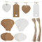 Simpeak Geschenkanhänger Kraftpapier, 120 stk Geschenk Anhänger Etiketten Kraftpapier Tags, mit Juteseil und Aufkleber, für Kunsthandwerk Geschenk Hochzeit Weihnachten Ostern