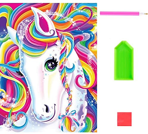 O&BTRC01 Diamond Painting Kinder, Erwachsene Diamond Painting Bilder Einhorn 5D Diamant Painting Bilder Kinder, Diamond Painting Mädchen