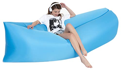 Generic Aufblasbares Sofa, Luftsofa, luftsack,Aufblasbares Sofa, Camping Sofa, Tragbares Airlounger,Luftsofa Selbstaufblasend mit Tragebeutel,Camping Gadgets Für Outdoor, Party, Reisen, Meer, Strand