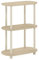 Furinno Turn-N-Tube No Tools 3-stöckiges modernes ovales Seitenregal, Bauhaus-Eiche/Beige
