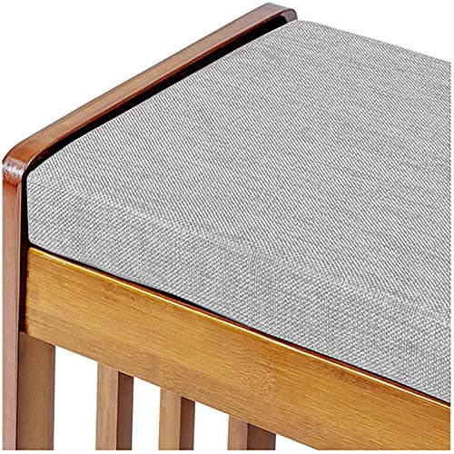 KicKiq Gartenbankkissen 100 cm 120 cm 140 cm 160 cm 2/3-Sitzer-Bank-Sitzkissen, Matte für Terrasse, Schaukelstuhl, drinnen und draußen (hellgrau, 180 x 25 cm)