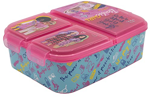 Stor Barbie Sandwichbox - Jausenbox - Brotdose - Lunchbox - 3 Fächer