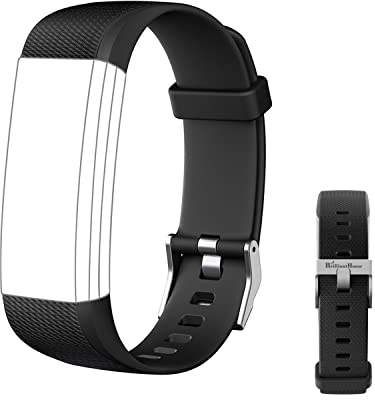 Wrist Bands Replacement for S5 Fitness Tracker (for All Brands) Replacement Band Smart Watch Slim Fitness Tracker Band Activity Tracker Adjustable Wristband 5 Color Black Blue Grey Pink Purple, 7.9
