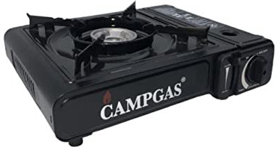 Réchaud à Gaz Camping Universel Gaz Portable Camp Bistro Chauffage d'appoint 1 Flamme avec Mallette de Transport Allumage Piézo Électronique et Flamme Réglable