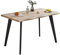 CLIPOP Küchentisch Esszimmertisch 120 x 80 cm - 4 Personen gerecht | Naturtöne MDF-Matt-Fläche | Stahlbeine - Rechteckige Tischplatte