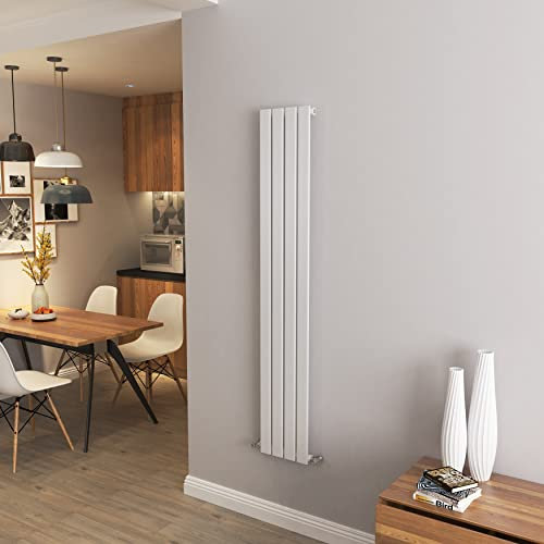 White Vertical Radiator Single Column Flat Panel Central Heating Radiators 1600 * 272mm