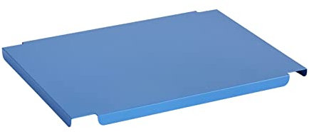 HAY Colour Crate Lid M Deckel Colour Crate aus pulverbeschichtetem Stahl, Farbe: Blau, Maße: 26,5 cm L x 34,5 cm B x 1,5 cm H, AC458-A602-AF16