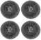 uxcell 4pcs Stainless Steel Scrubber Pad, Barbecue Grill Cleaning Scrubber Pads Replacement Steel Wool Brush Head for Gas, Outdoor BBQ Accessories