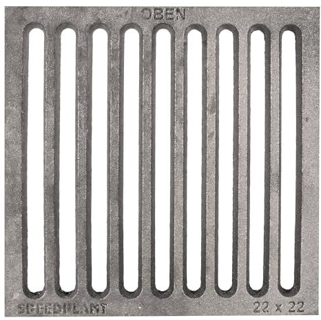 SPEEDPLANT Hochwertiger Ascherost 22 x 22 cm Ofenrost Kaminrost Liegerost Tafelrost Feuerrost - Premiumqualität, Stärke 13 mm