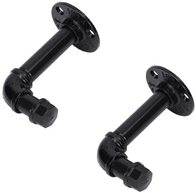 BESTonZON 2stücke Wandmontierter Weinhalter Aus Eisen Teiliges Vintage Weinregal Für Stilvolle Präsentation Praktische Wandaufbewahrung Für Flaschen Robuste Konstruktion Für Zuhause