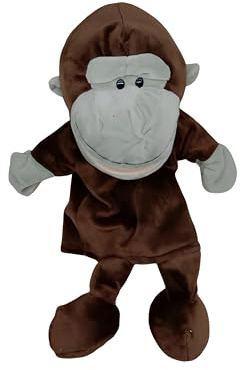 Proumhang Handpuppen mit Vollem Körper für Kinder,Tier Handpuppen Bauernhof Thema Puppets Spielzeug Set,Plüsch Pretend Spielzeug Zoo Friends Puppentheater mit Beweglichem Offenen Mund,35cm,Orang-Utan