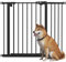 PawHut Dog Gate, Pressure Fit Stair Gate with Auto Closing Door, for Doorways, Hallways, 74-94cm Openings, Black