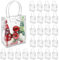 Idota 25 Stück Geschenktüten Durchsichtig, 23x17x7cm Geschenketüten mit Griff Weihnachten PVC Geschenkbeutel Plastik Wiederverwendbare Kleine Tragetasche für Hochzeit/Geburtstagsfeier/Valentinstag