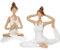 Dio only for you 2er Set Dekofigur Frau in Yoga Pose | Skulptur Figur Zierfigur Yogafigur | 13x11,5 cm