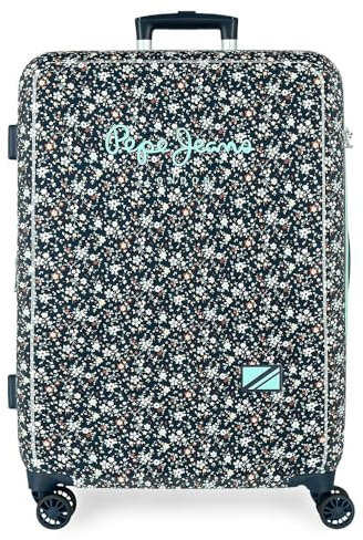 Pepe Jeans Alenka Schulrucksack, blau, verstellbare Träger für bequemes Tragen, Verschiedene Fächer, Joumma Bags, blau, 68cm x 48cm x 26cm, Mittelgroßer Denim-Koffer
