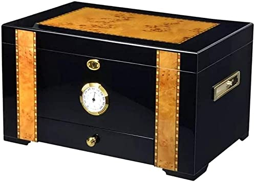 Zigarre Humidor -Zigarrenschrank Mit Luftbefeuchter Und Hygrometer Humidor Für Club Desktop Doppelschicht Zigarrenschachtel, Zigarrenschachtel