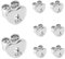 ASH'S CHOICE 8 piezas de topes de pendientes de mariposa plateada, tapones de pendientes hipoalergénicos a granel, reemplazo seguro de bloqueo para postes