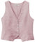 Amazhiyu Gilet de costume en lin pour femme - Sans manches - Col en V - Court - Boutonnière - Coupe ajustée - Bretelles réglables, Rose, S