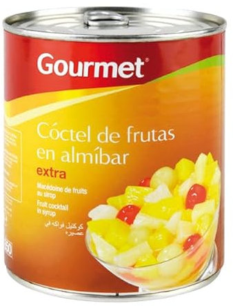 Marca Blanca - Gourmet Almíbar Fruta Macedonia, 480 g
