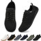 Geweo Barfuss Schuhe Damen Barfuß Sneaker Barfußschuhe Frauen Barfussschuhe Sommer Barefoot Shoes Laufschuhe Turnschuhe Schwarz 40