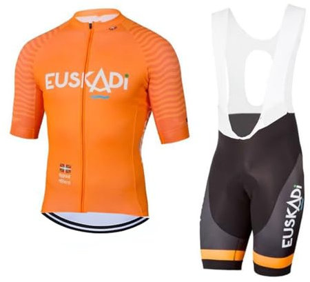 2024 Pro Team Cycling Jersey Set For Men,Breathable MTB Bike Shirt Bib Short Kits GEL Paddad (2XL)