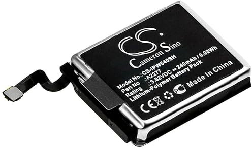 240mAh 0.92Wh Battery Replacement for Apple MWWP2LLA, Watch Series 5 40mm Smartwatch fit Part No. A2277