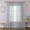 Joydeco 2er Set H245 x B140 cm Graublaue Transparent Vorhang Schiene Gardinen mit Kräuselband Durchlässig Curtains Lang Vorhänge für Schienensystem Modern