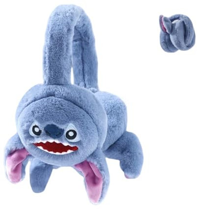 FASHION YO Ohrenschützer für Kinder, Jungen, Mädchen, Winter, Fleece, Thermo, Outdoor, warm, Plüsch-Ohrwärmer, Stitch, Einheitsgröße