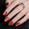 TELAIN Press On Nails In Red, French Artificial Nails Set With 24 Pieces, Including Glue Nails, Jelly Adhesive, Nail File And Cleaning Accessories
