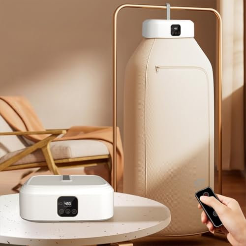 UUE Mini Trockner, 600W Elektrisch Klein Wärmepumpentrockner Bügelsysteme, Tragbarer Faltbar Dryer Machine mit Timer/UV-Sterilisation/Auto Abschaltung für Apartment,Zuhause, Reisen