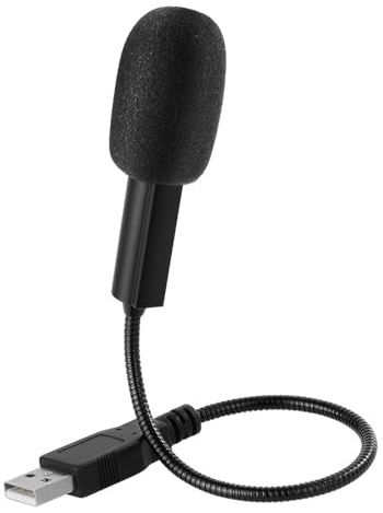 LifgWas Microphone USB pour PC Portable, Flexible réglable à 360 ° pour Les réunions en Ligne, l'apprentissage, Les Jeux, l'enregistrement en continu, 15mm