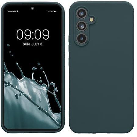 kwmobile Handyhülle für Samsung Galaxy A54 5G Hülle - weiches Handy Silikon Case - Schutzhülle Cover - Dunkler Schiefer