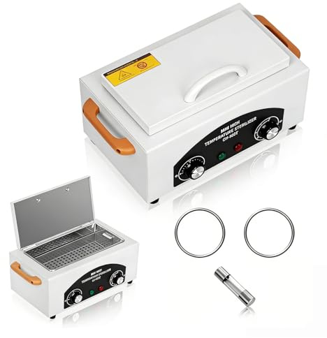 Dremvixion High Temperature Sterilizer, Nail Tool Sterilisers for Salon, Instrument Sterilisation Cabinet with Timer Control