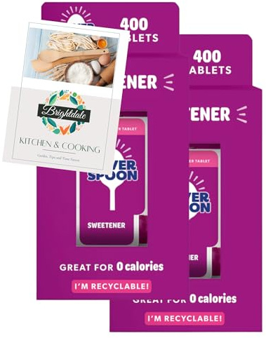 Sweetener Bundle for Silver Spoon Sweetener Tablets 2 Pack (400 per pack) + Brightdale Kitchen Booklet