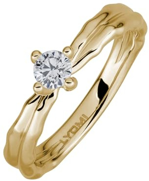 Lyomi Damen Ring 585/- Gold Glänzend Diamant Lab Grown gelb 0,25ct. 067370168-1