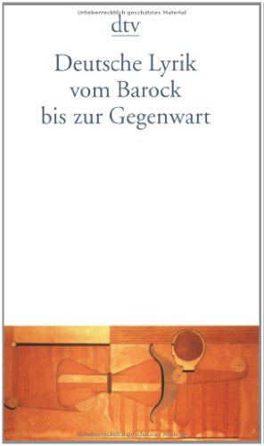 Deutsche Lyrik vom Barock bis zur Gegenwart (dtv Literatur)