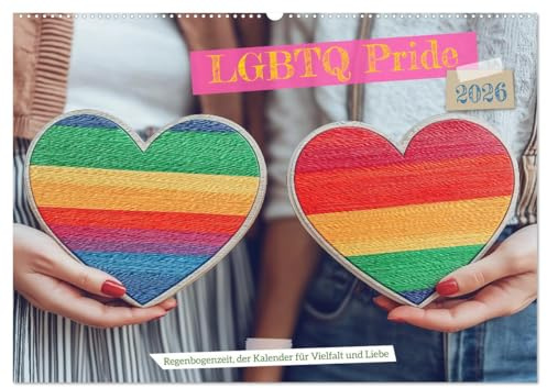 LGBTQ Pride - Regenbogenzeit, der Kalender für Vielfalt und Liebe (Wandkalender 2026 DIN A2 quer), CALVENDO Monatskalender: LGBTQ Geschenk mit Herz: ... leben und feiern! (CALVENDO Menschen)