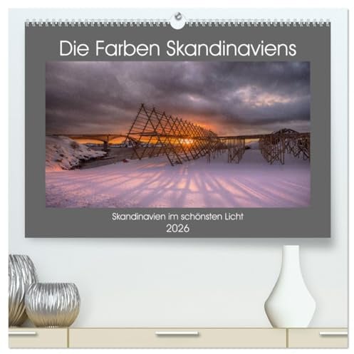Die Farben Skandinaviens (hochwertiger Premium Wandkalender 2026 DIN A2 quer), Kunstdruck in Hochglanz: Eindrucksvolle Lichtstimmungen Skandinaviens (CALVENDO Natur)