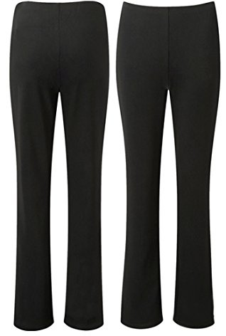 Missy New Ladies Pack of 2 Bootleg Stretch Finally Ribbed Trousers Black Size 8-24 (20, Black)