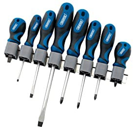 Draper 48933 8 Piece Soft Grip Screwdriver Set with Safety Guide.