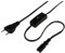 Hama Netzkabel mit flachem Eurostecker und Schalter (Netzkabel mit Kupplung und 2 poligem Stecker, Netzstecker mit Stromkabel für Laptop, Konsolen, Radios etc., 230 V, 2,0 m) schwarz