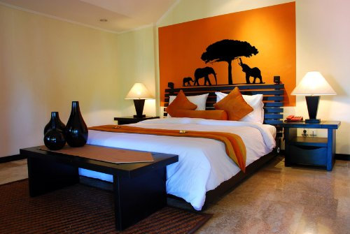 Tattoomaker Premium Wandtattoo Wandaufkleber XXL Afrika Elefanten 110 x 60cm Motiv: #100 schwarz