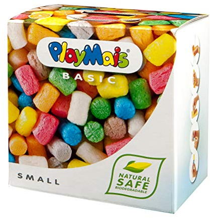 PlayMais Basic Bastel-Set für Kinder ab 3 Jahren | Bunte Basteln | Natürliches Spielzeug | Fördert Kreativität & Motorik | Geschenk für Mädchen & Jungen (Small)